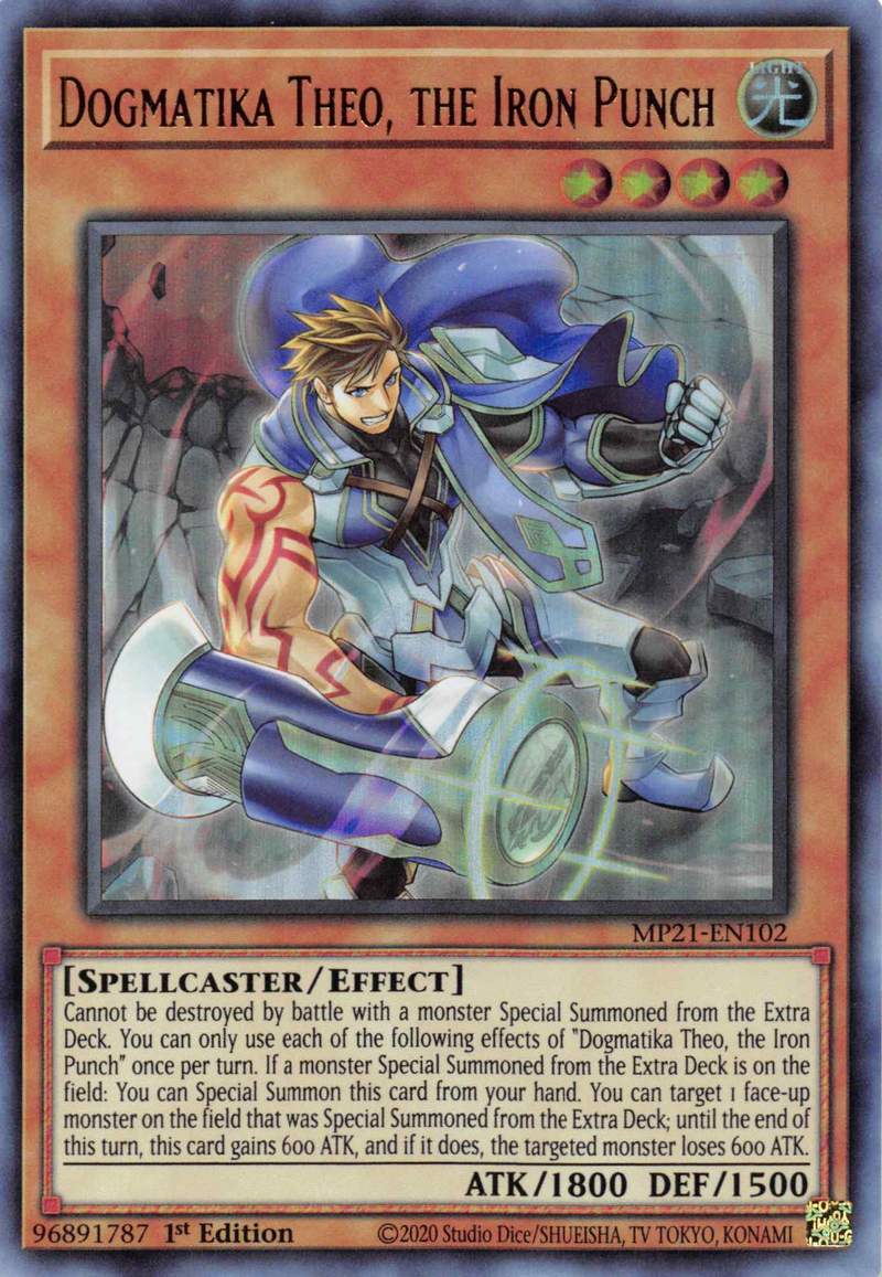 Dogmatika Theo, the Iron Punch [MP21-EN102] Ultra Rare | Shuffle n Cut Hobbies & Games