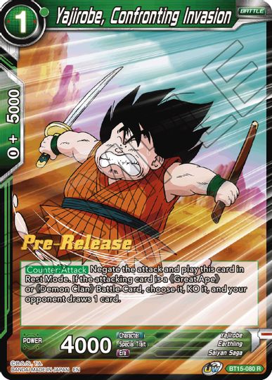 Yajirobe, Confronting Invasion (BT15-080) [Saiyan Showdown Prerelease Promos] | Shuffle n Cut Hobbies & Games