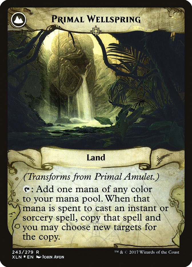 Primal Amulet // Primal Wellspring [Ixalan Prerelease Promos] | Shuffle n Cut Hobbies & Games