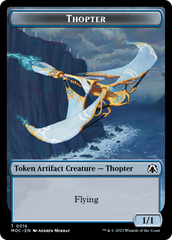 Thopter // Gold Double-Sided Token [March of the Machine Commander Tokens] | Shuffle n Cut Hobbies & Games