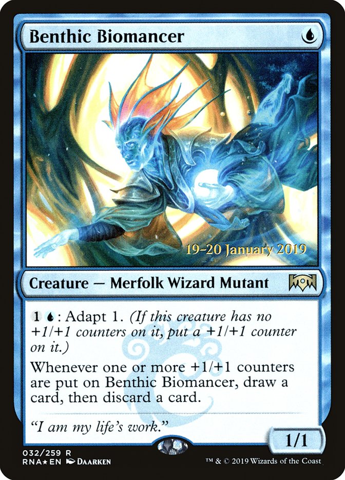 Benthic Biomancer [Ravnica Allegiance Prerelease Promos] | Shuffle n Cut Hobbies & Games