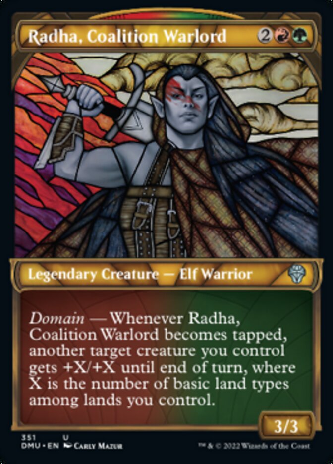 Radha, Coalition Warlord (Showcase Textured) [Dominaria United] | Shuffle n Cut Hobbies & Games