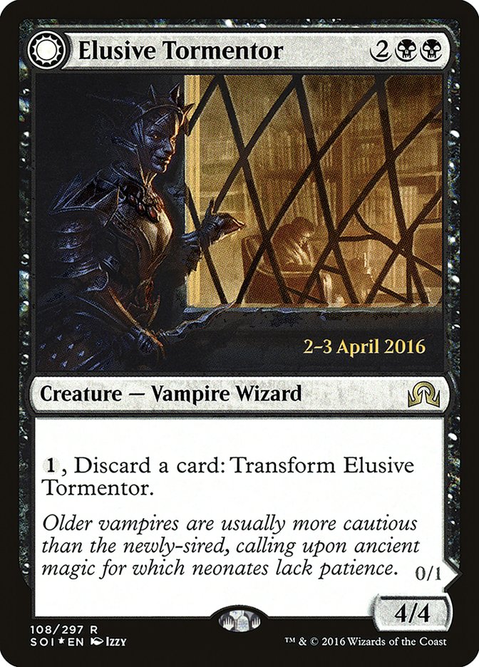 Elusive Tormentor // Insidious Mist [Shadows over Innistrad Prerelease Promos] | Shuffle n Cut Hobbies & Games