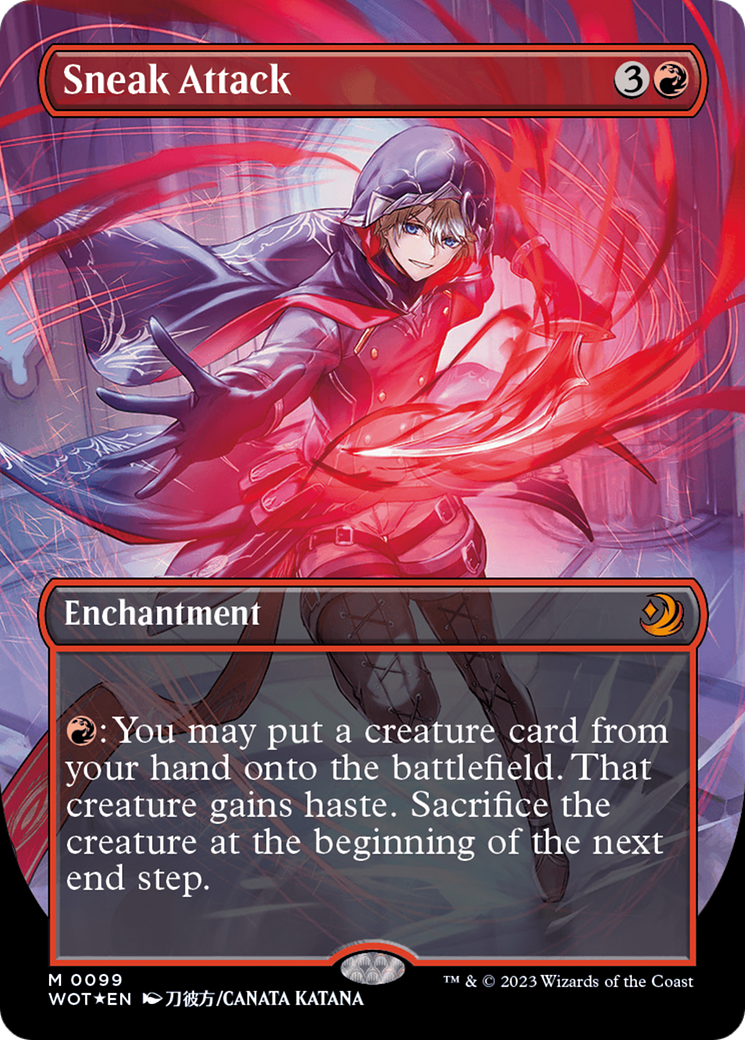 Sneak Attack (Anime Borderless) (Confetti Foil) [Wilds of Eldraine: Enchanting Tales] | Shuffle n Cut Hobbies & Games