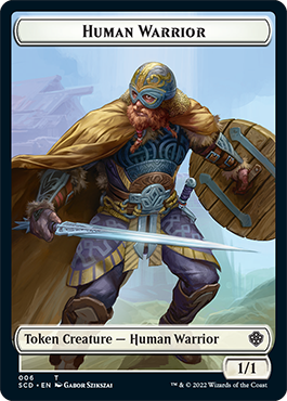 Saproling // Human Warrior Double-Sided Token [Starter Commander Decks] | Shuffle n Cut Hobbies & Games