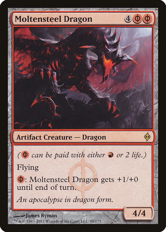 Moltensteel Dragon [New Phyrexia] | Shuffle n Cut Hobbies & Games