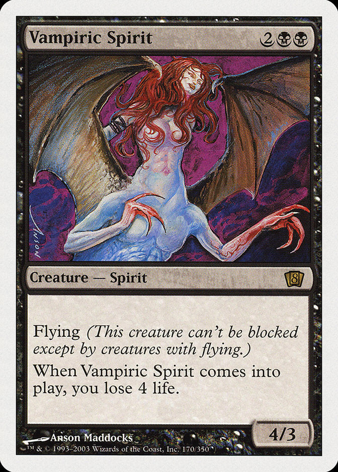 Vampiric Spirit [Eighth Edition] | Shuffle n Cut Hobbies & Games
