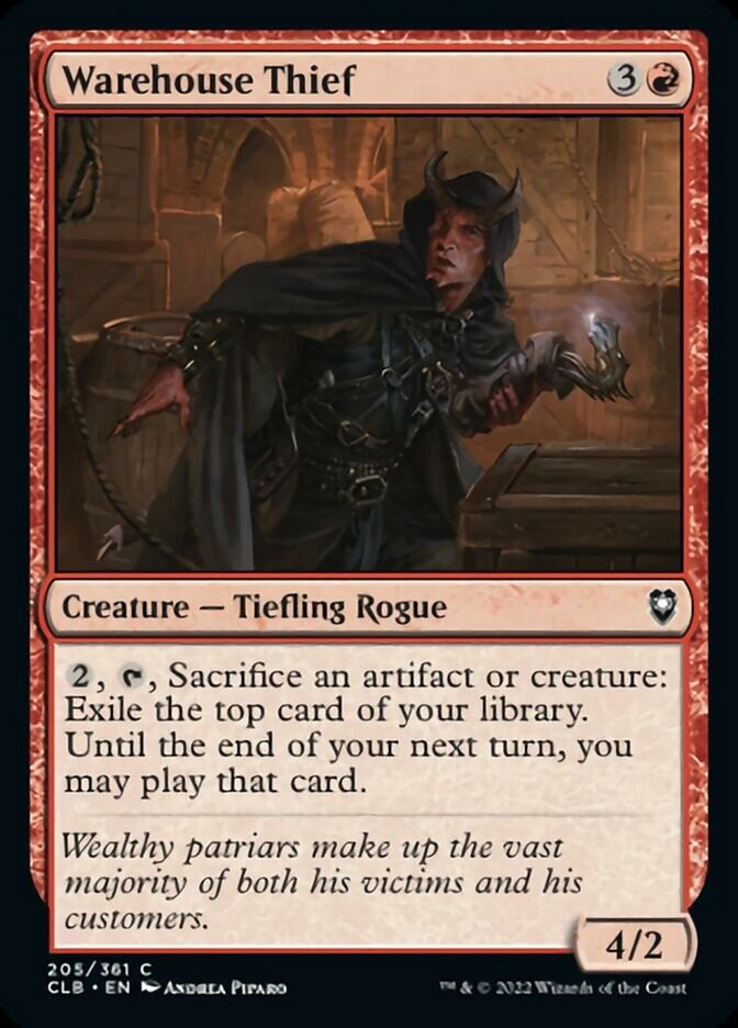 Warehouse Thief [Commander Legends: Battle for Baldur's Gate] | Shuffle n Cut Hobbies & Games