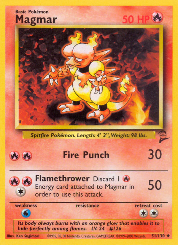 Magmar (51/130) [Base Set 2] | Shuffle n Cut Hobbies & Games