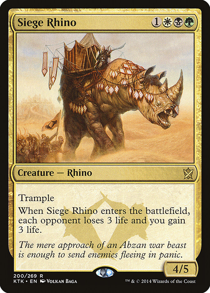 Siege Rhino [Khans of Tarkir] | Shuffle n Cut Hobbies & Games
