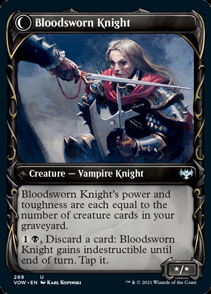 Bloodsworn Squire // Bloodsworn Knight (Showcase Fang Frame) [Innistrad: Crimson Vow] | Shuffle n Cut Hobbies & Games