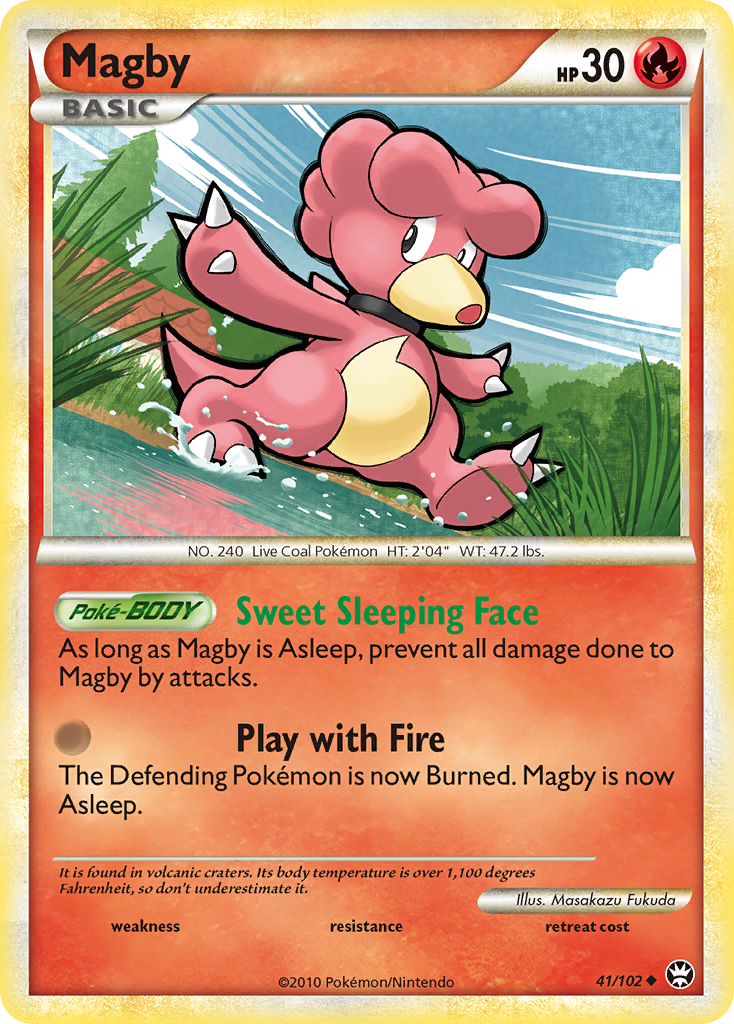 Magby (41/102) [HeartGold & SoulSilver: Triumphant] | Shuffle n Cut Hobbies & Games