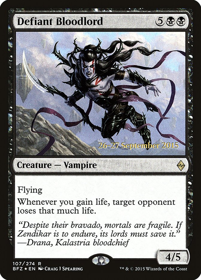 Defiant Bloodlord [Battle for Zendikar Prerelease Promos] | Shuffle n Cut Hobbies & Games