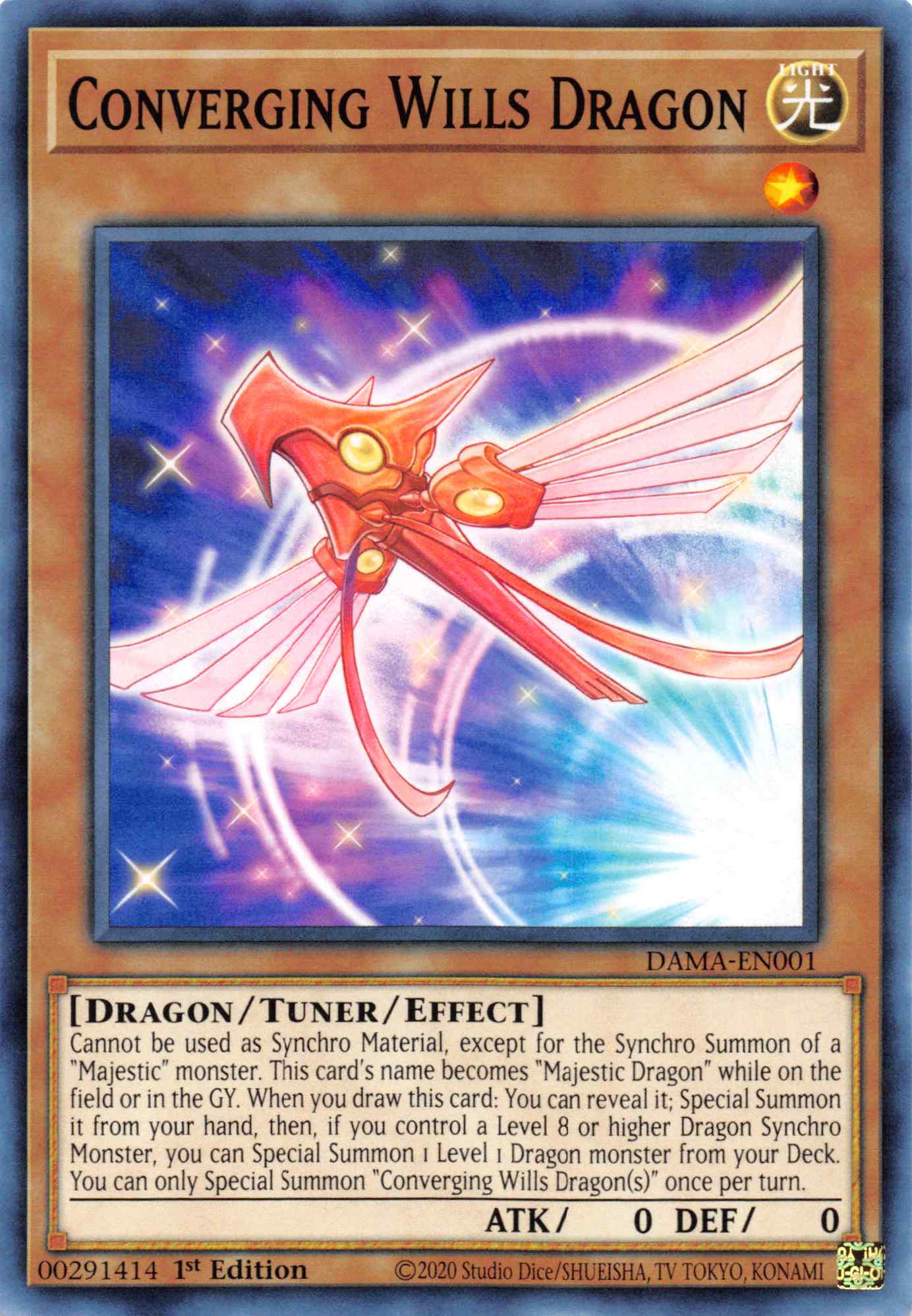 Convergging Wills Dragon [DAMA-EN001] Common | Shuffle n Cut Hobbies & Games