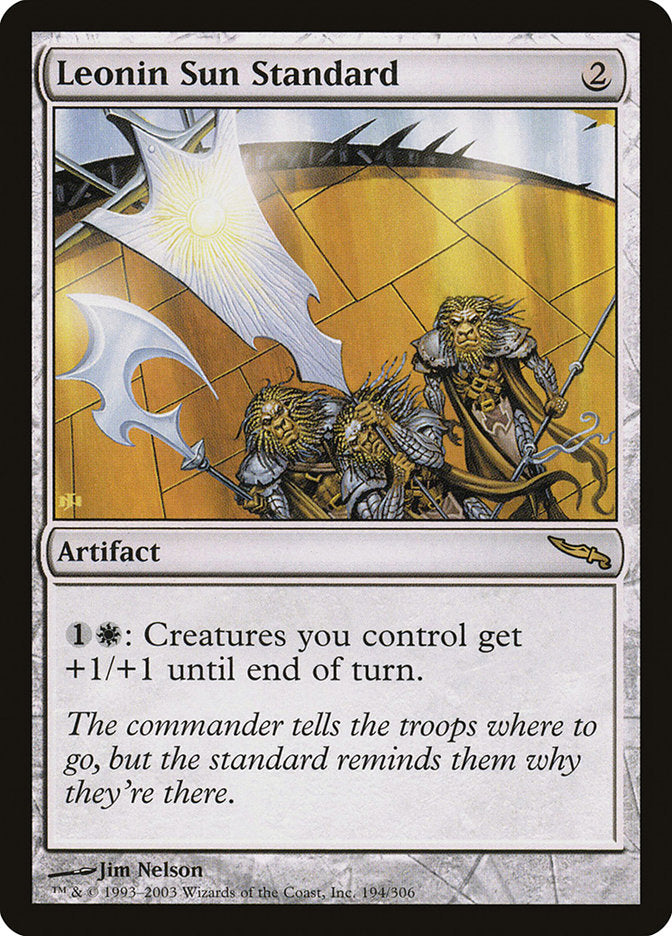 Leonin Sun Standard [Mirrodin] | Shuffle n Cut Hobbies & Games