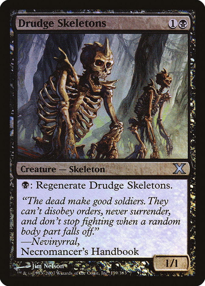 Drudge Skeletons (Premium Foil) [Tenth Edition] | Shuffle n Cut Hobbies & Games