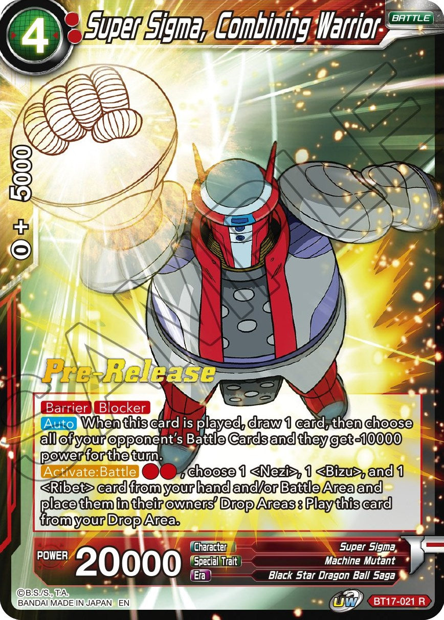 Super Sigma, Combining Warrior (BT17-021) [Ultimate Squad Prerelease Promos] | Shuffle n Cut Hobbies & Games