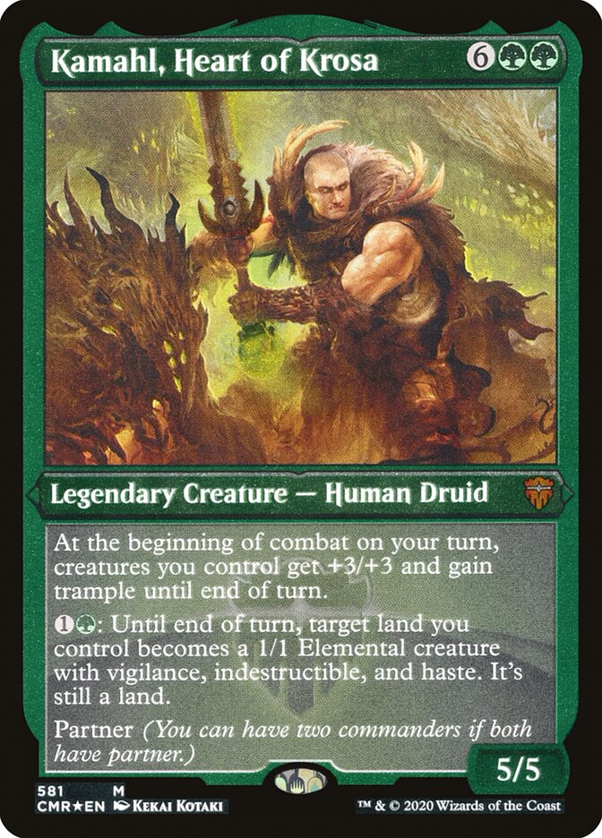 Kamahl, Heart of Krosa (Etched) [Commander Legends] | Shuffle n Cut Hobbies & Games