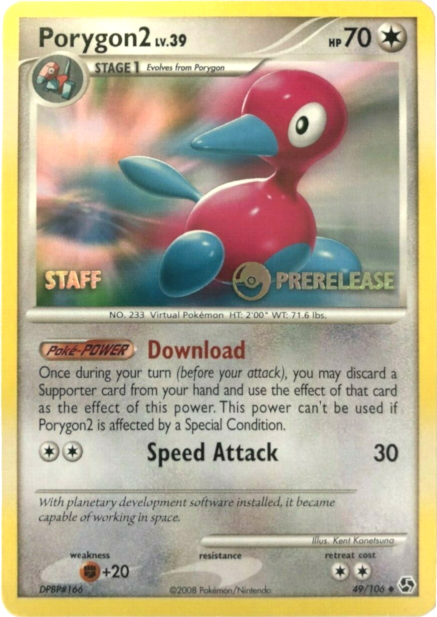 Porygon2 (49/106) (Staff Prerelease Promo) [Diamond & Pearl: Black Star Promos] | Shuffle n Cut Hobbies & Games