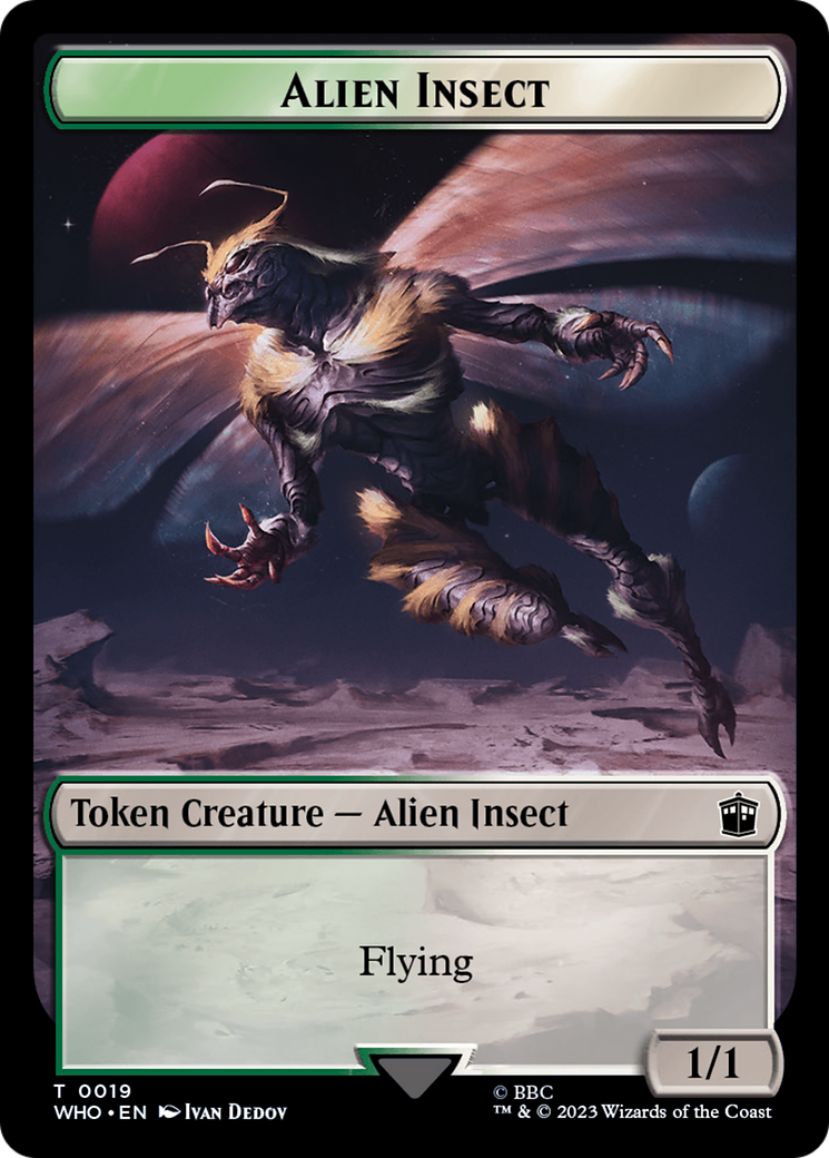 Mutant // Alien Insect Double-Sided Token [Doctor Who Tokens] | Shuffle n Cut Hobbies & Games