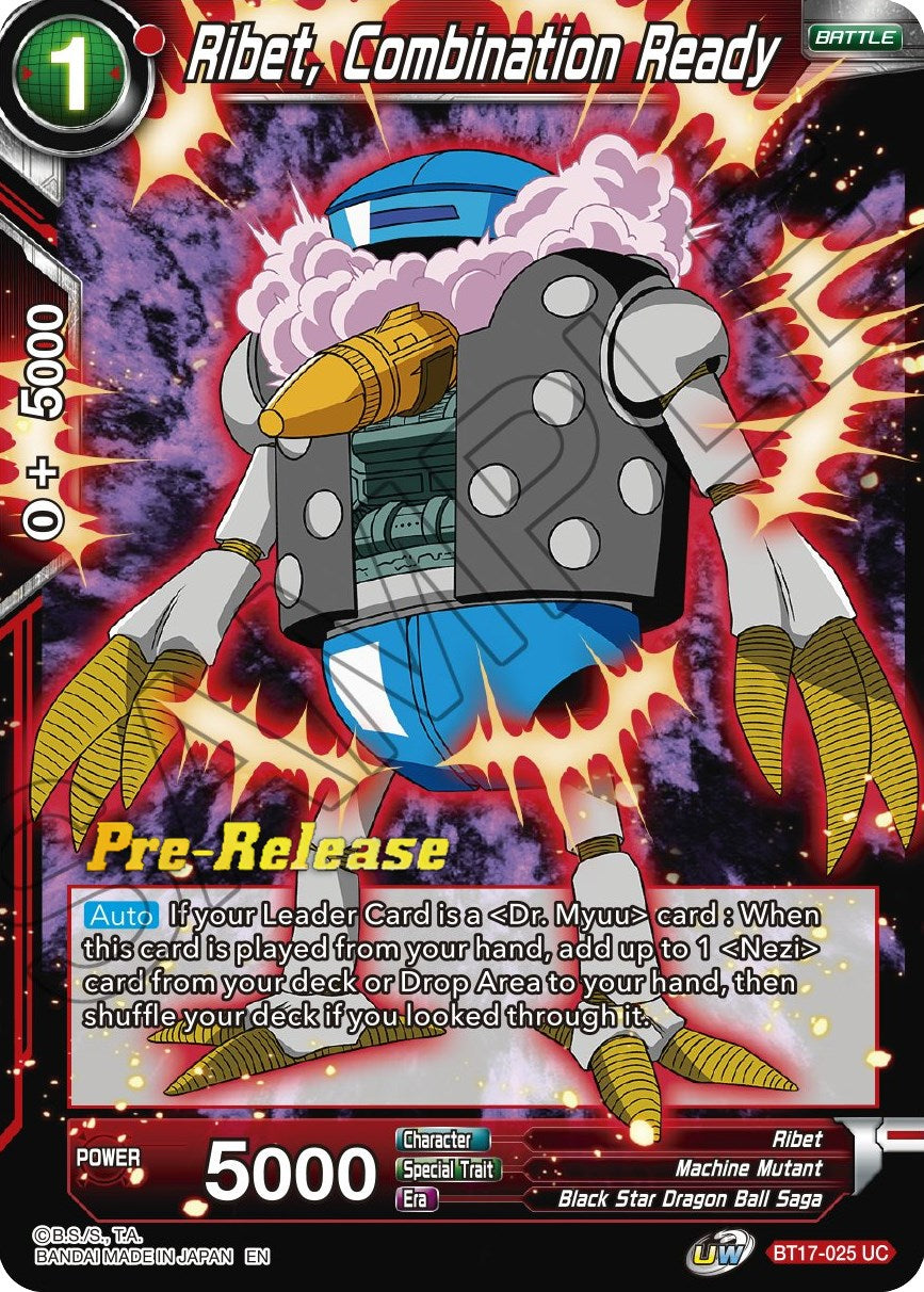 Ribet, Combination Ready (BT17-025) [Ultimate Squad Prerelease Promos] | Shuffle n Cut Hobbies & Games