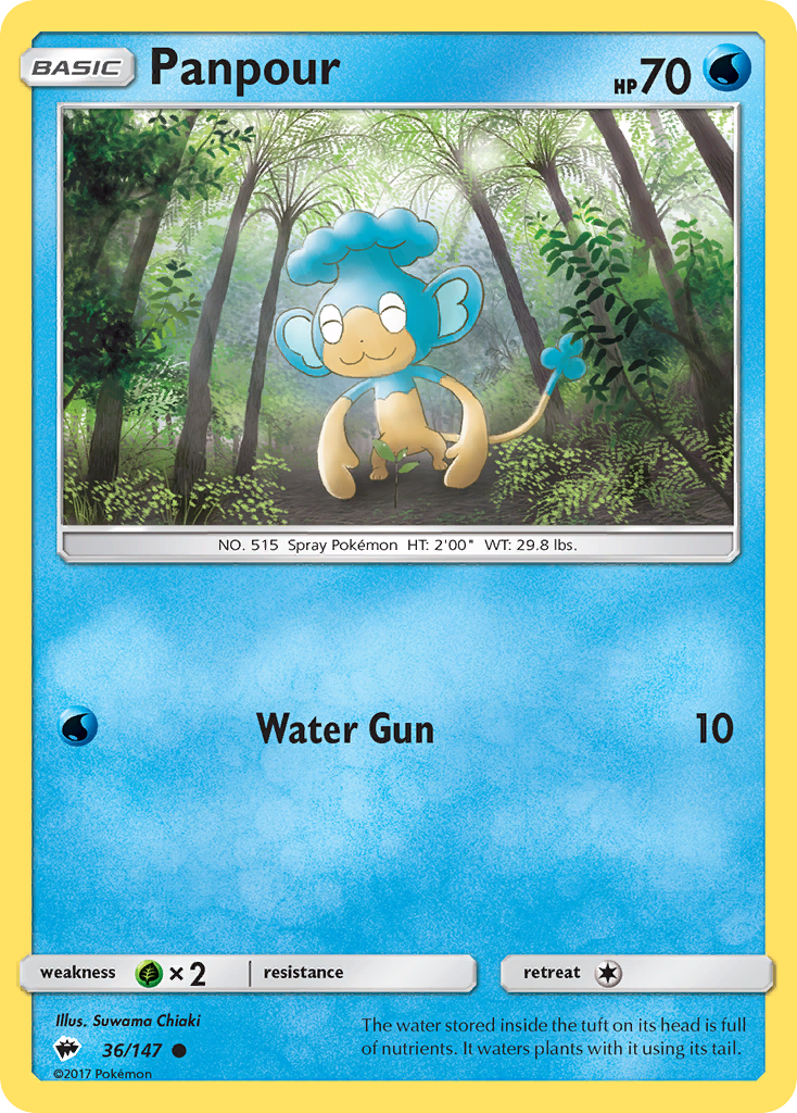 Panpour (36/147) [Sun & Moon: Burning Shadows] | Shuffle n Cut Hobbies & Games