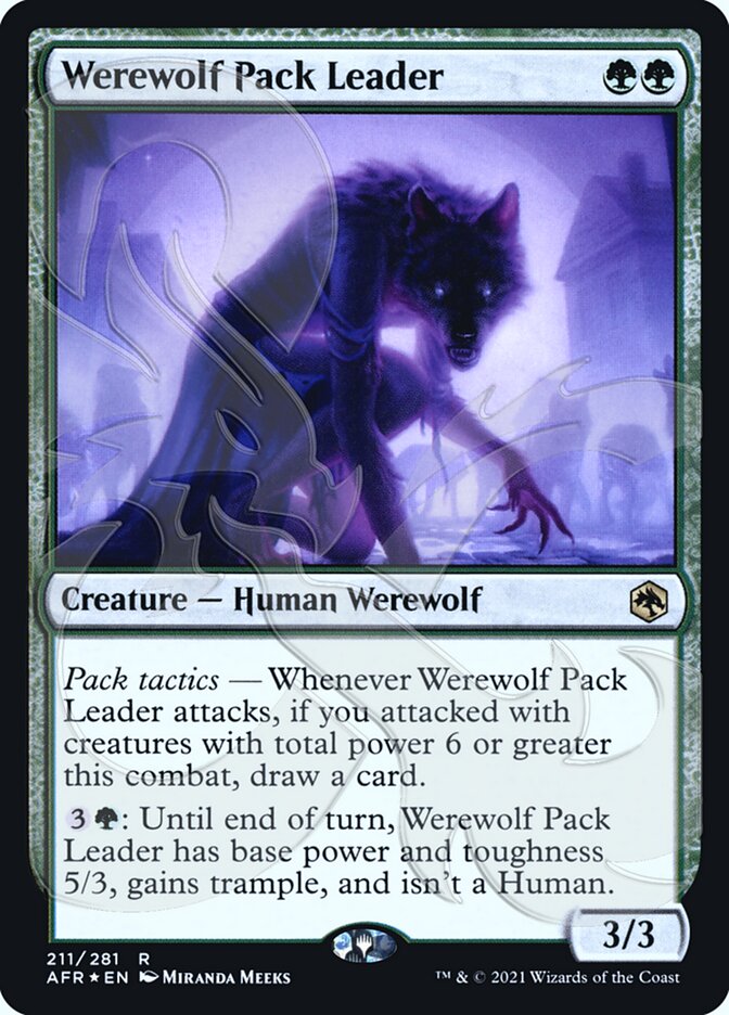 Werewolf Pack Leader (Ampersand Promo) [Dungeons & Dragons: Adventures in the Forgotten Realms Promos] | Shuffle n Cut Hobbies & Games