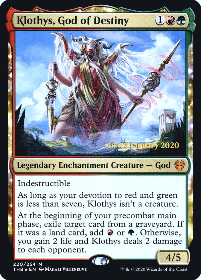 Klothys, God of Destiny [Theros Beyond Death Prerelease Promos] | Shuffle n Cut Hobbies & Games