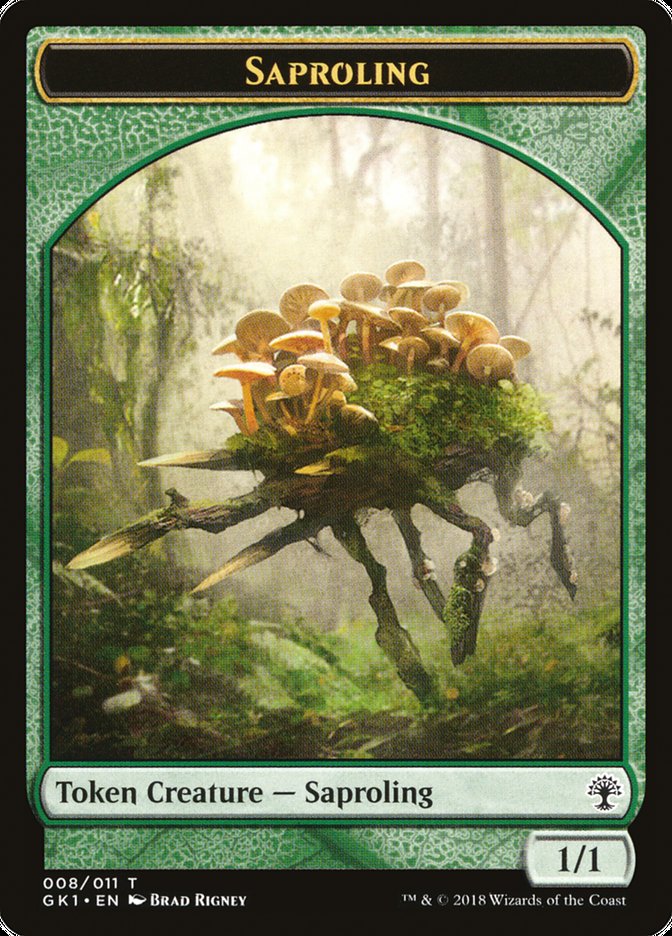 Wurm // Saproling Double-Sided Token [Guilds of Ravnica Guild Kit Tokens] | Shuffle n Cut Hobbies & Games