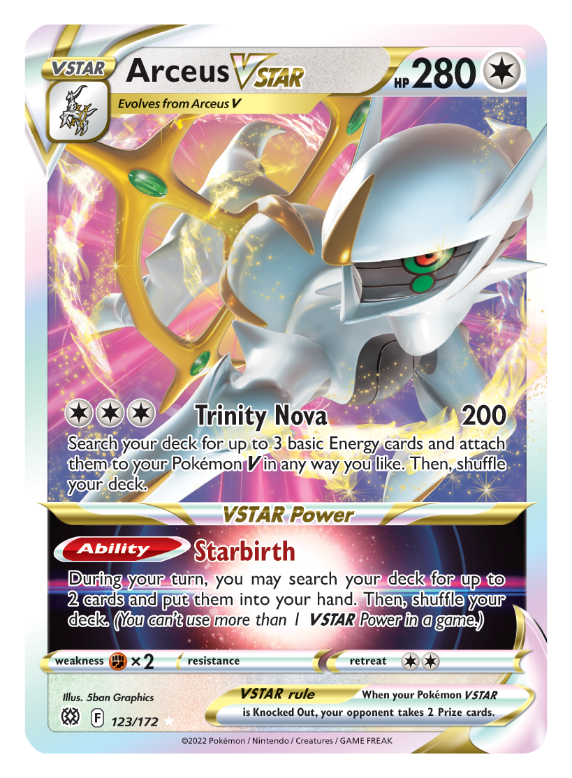 Arceus VSTAR (123/172) (Jumbo Card) [Sword & Shield: Brilliant Stars] | Shuffle n Cut Hobbies & Games