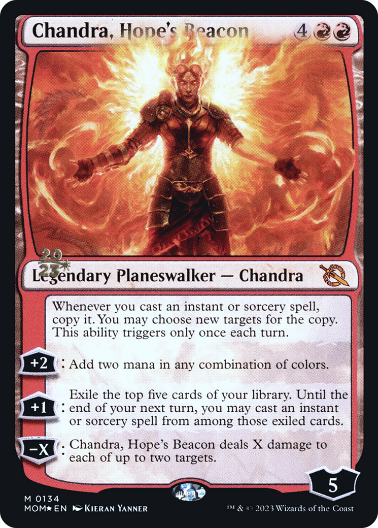 Chandra, Hope's Beacon [March of the Machine Prerelease Promos] | Shuffle n Cut Hobbies & Games