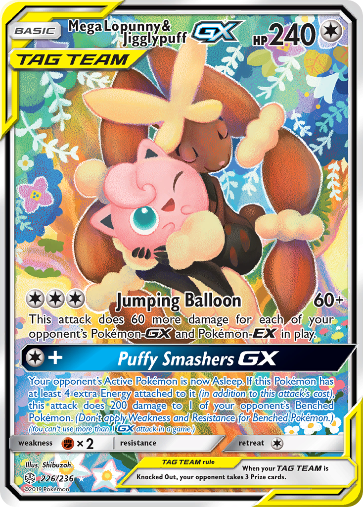 Mega Lopunny & Jigglypuff GX (226/236) [Sun & Moon: Cosmic Eclipse] | Shuffle n Cut Hobbies & Games