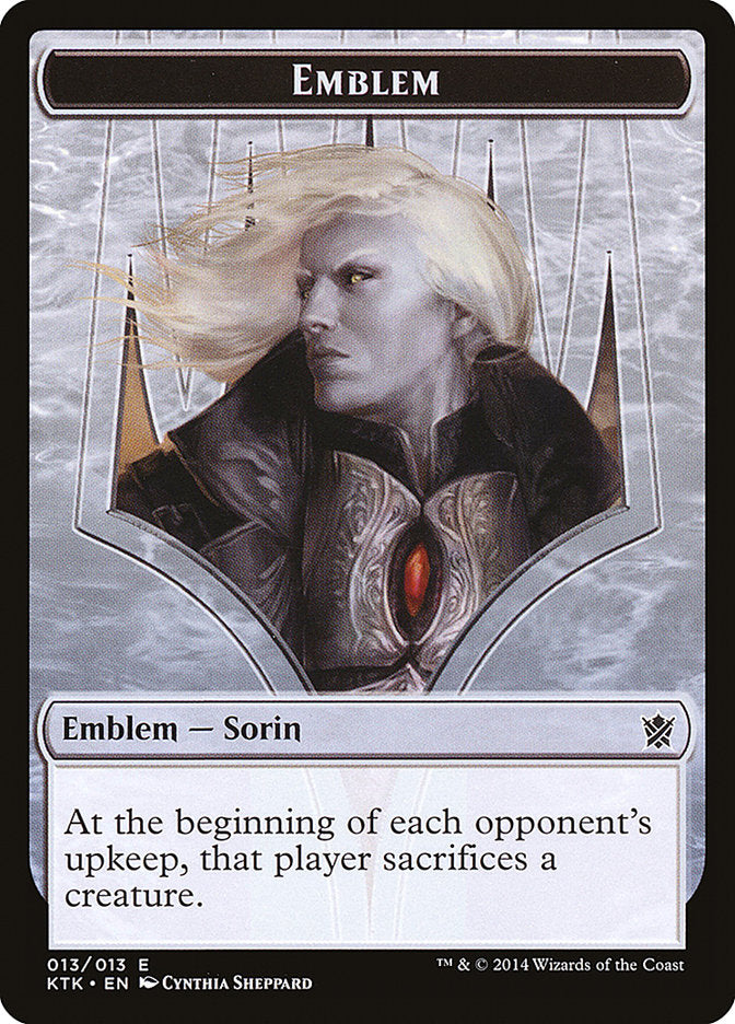 Sorin, Solemn Visitor Emblem [Khans of Tarkir Tokens] | Shuffle n Cut Hobbies & Games
