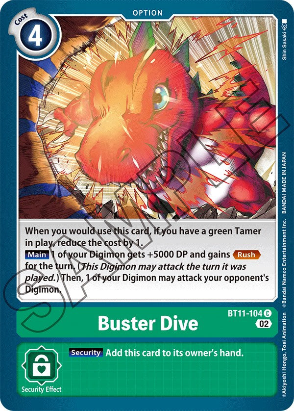 Buster Dive [BT11-104] [Dimensional Phase] | Shuffle n Cut Hobbies & Games