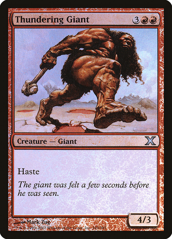 Thundering Giant (Premium Foil) [Tenth Edition] | Shuffle n Cut Hobbies & Games