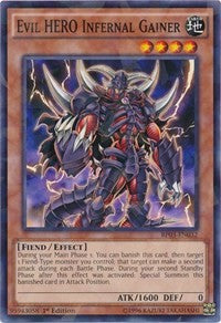 Evil HERO Infernal Gainer (Shatterfoil) [BP03-EN032] Common | Shuffle n Cut Hobbies & Games