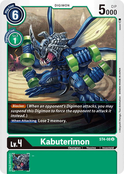 Kabuterimon [ST4-08] [Starter Deck: Giga Green] | Shuffle n Cut Hobbies & Games