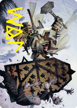 Estwald Shieldbasher Art Card (Gold-Stamped Signature) [Innistrad: Crimson Vow Art Series] | Shuffle n Cut Hobbies & Games