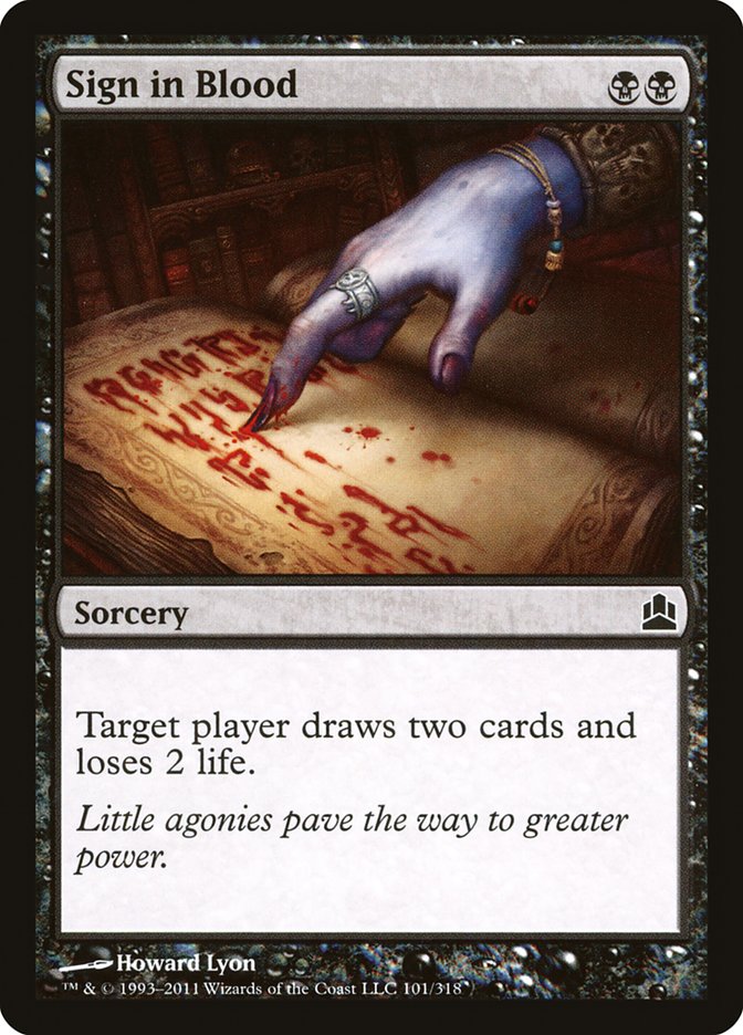 Sign in Blood [Commander 2011] | Shuffle n Cut Hobbies & Games