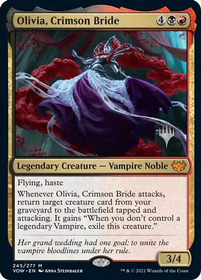 Olivia, Crimson Bride (Promo Pack) [Innistrad: Crimson Vow Promos] | Shuffle n Cut Hobbies & Games