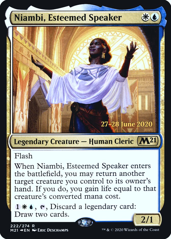 Niambi, Esteemed Speaker [Core Set 2021 Prerelease Promos] | Shuffle n Cut Hobbies & Games