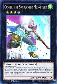 Castel, the Skyblaster Musketeer [DUEA-EN054] Super Rare | Shuffle n Cut Hobbies & Games