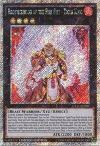 Brotherhood of the Fire Fist - Tiger King [CT11-EN001] Secret Rare | Shuffle n Cut Hobbies & Games
