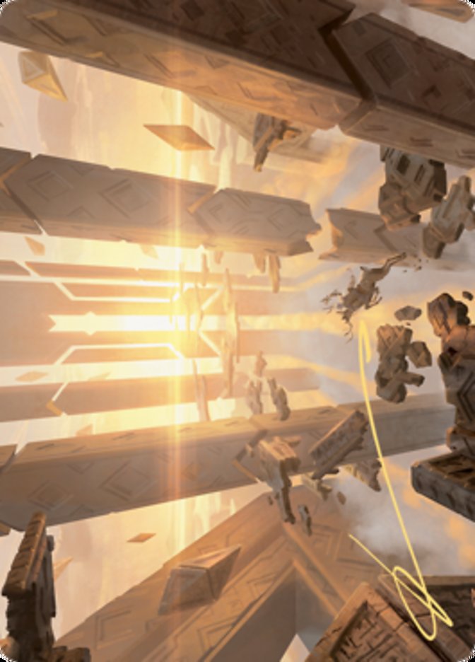 Skyclave Basilica Art Card (Gold-Stamped Signature) [Zendikar Rising Art Series] | Shuffle n Cut Hobbies & Games