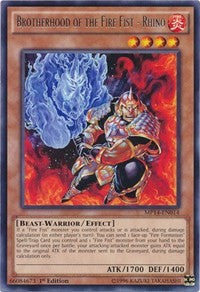 Brotherhood of the Fire Fist - Rhino [MP14-EN014] Rare | Shuffle n Cut Hobbies & Games