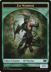 Elephant // Elf Warrior Double-Sided Token [Commander 2014 Tokens] | Shuffle n Cut Hobbies & Games