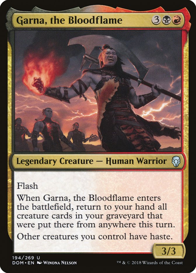 Garna, the Bloodflame [Dominaria] | Shuffle n Cut Hobbies & Games
