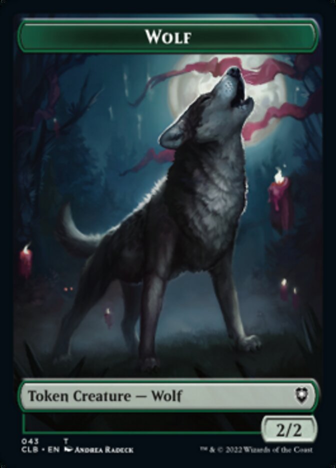 Wolf // Insect Double-Sided Token [Commander Legends: Battle for Baldur's Gate Tokens] | Shuffle n Cut Hobbies & Games