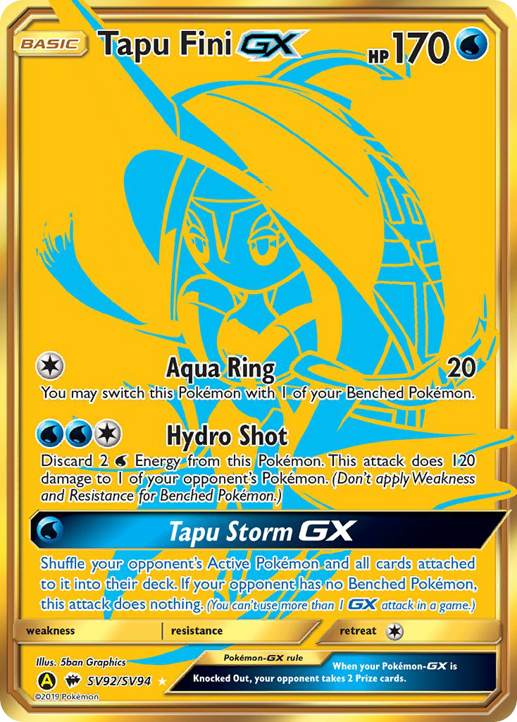 Tapu Fini GX (SV92/SV94) [Sun & Moon: Hidden Fates - Shiny Vault] | Shuffle n Cut Hobbies & Games