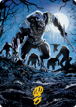 Tovolar, the Midnight Scourge 2 Art Card (Gold-Stamped Signature) [Innistrad: Midnight Hunt Art Series] | Shuffle n Cut Hobbies & Games